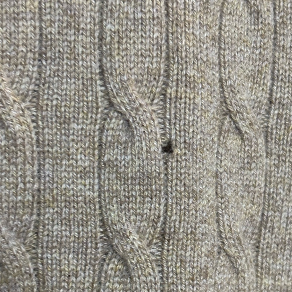 GC JCREW  Men’s Cable Knit Cashmere pullover sweater in Camel size XL - Picture 9 of 9